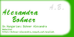 alexandra bohner business card